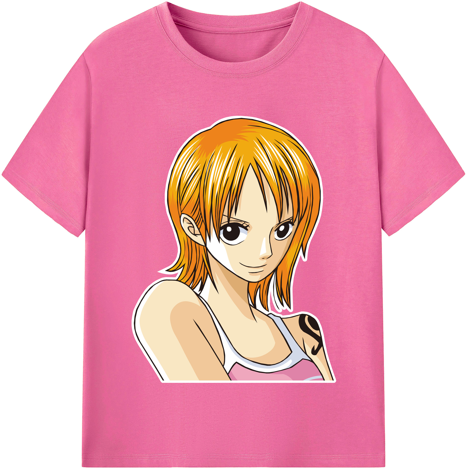 （画像用） ワンピース ナミ ONE PIECE Nami レディースカジュアルプリントTシャツ（綿100％）